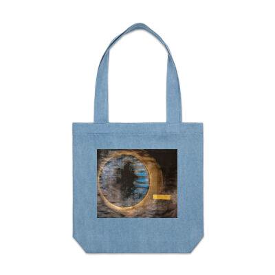 Holding Pattern 2 - Denim Carrie Tote Thumbnail