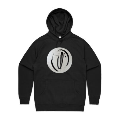 Black on White - Womens - Unisex Supply Hood Thumbnail