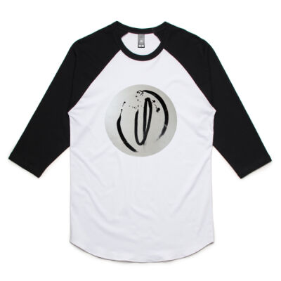 Black on White - Womens - Unisex Raglan Tee Thumbnail
