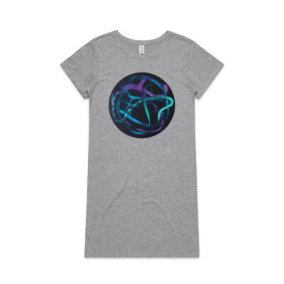 Turquoise Ribbon - Womens - Womens Mika Organic Short Sleeved Dress Thumbnail