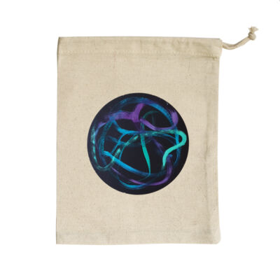 Turquoise Ribbon - Homeware - Small Calico Bag Thumbnail