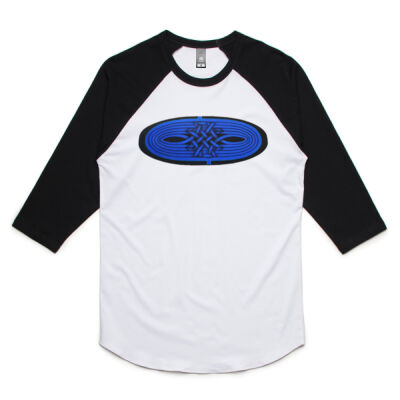 Blue Winding Weave 1 - Mens - Unisex Raglan Tee Thumbnail