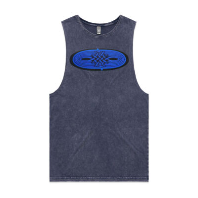 Blue Winding Weave 1 - Mens - Unisex Stone Wash Barnard Tank Thumbnail