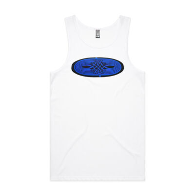 Blue Winding Weave 1 - Mens - Mens Lowdown Singlet Thumbnail