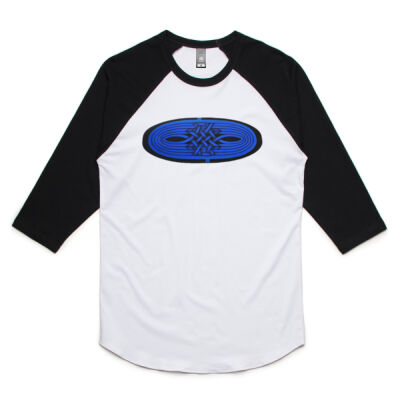 Blue Winding Weave 1 - Womens - Unisex Raglan Tee Thumbnail