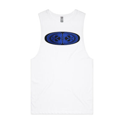 Blue Winding Weave 2 - Mens - Unisex Barnard Tank Thumbnail