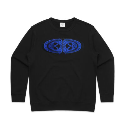 Blue Winding Weave 2 - Womens - Womens Premium Crew Thumbnail