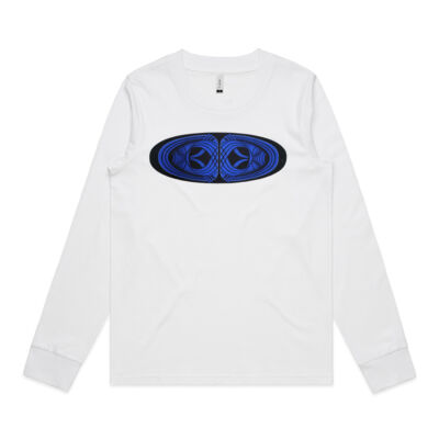 Blue Winding Weave 2 - Womens - Womens Dice Longsleeve Tee Thumbnail