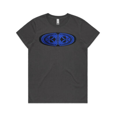 Blue Winding Weave 2 - Womens - Womens Faded Tee Thumbnail