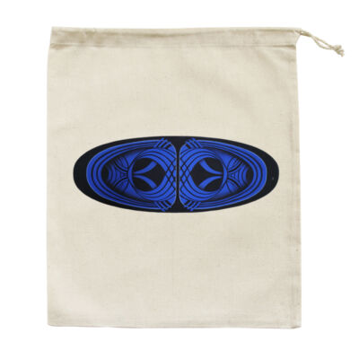 Blue Winding Weave 2 - Homeware - Medium Calico Bag Thumbnail