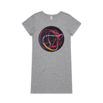 Red Ribbon 3 - Womens - Womens Mika Organic Short Sleeved Dress Thumbnail