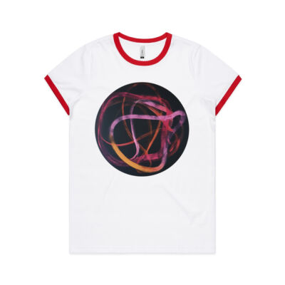 Red Ribbon 3 - Womens - Womens Ringer Tee Thumbnail