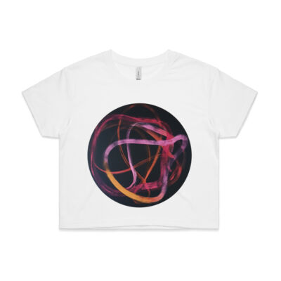 Red Ribbon 3 - Womens - Womens Crop Tee Thumbnail