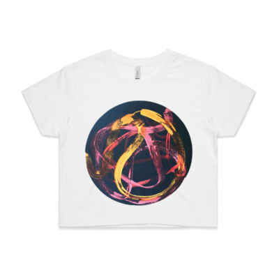 Red Ribbon 1 - Womens - Womens Crop Tee Thumbnail