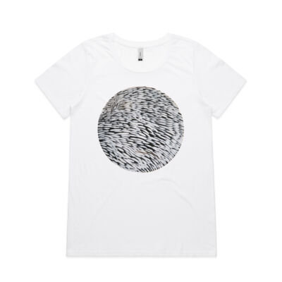 White Tuft - Womens - Womens Shallow Scoop Tee Thumbnail