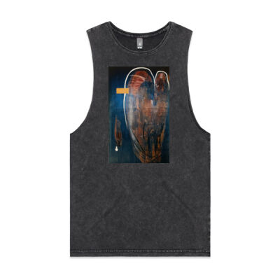 Heart Map - Mens - Unisex Stone Wash Barnard Tank Thumbnail