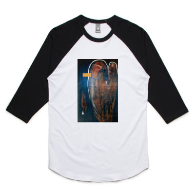 Heart Map - Womens - Unisex Raglan Tee Thumbnail