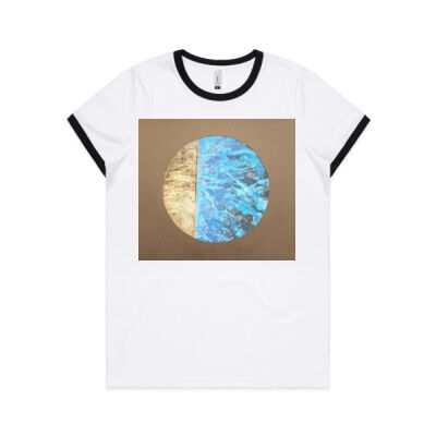 Silver Moon 1 - Womens - Womens Ringer Tee Thumbnail