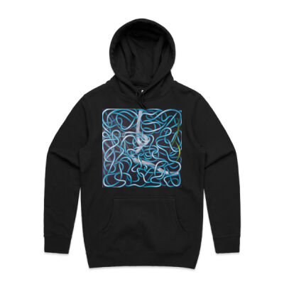 Unfinished - Mens - Unisex Stencil Hoodie Thumbnail