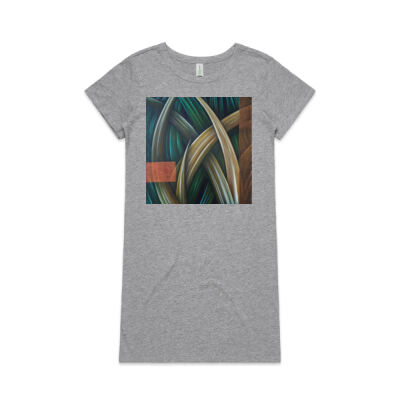 Dark Forest 1 - Womens - Womens Mika Organic Short Sleeved Dress Thumbnail