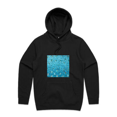 Blue Landscape - Mens - Unisex Stencil Hoodie Thumbnail