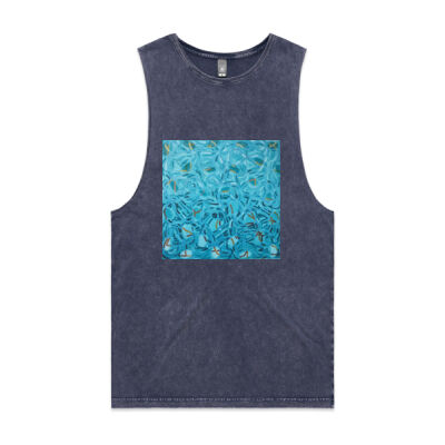 Blue Landscape - Mens - Unisex Stone Wash Barnard Tank Thumbnail