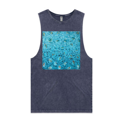 Blue Landscape - Womens - Unisex Stone Wash Barnard Tank Thumbnail