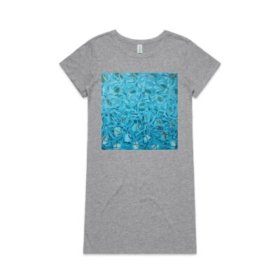 Blue Landscape - Womens - Womens Mika Organic Short Sleeved Dress Thumbnail