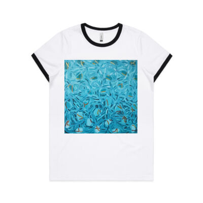 Blue Landscape - Womens - Womens Ringer Tee Thumbnail