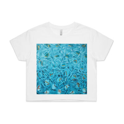 Blue Landscape - Womens - Womens Crop Tee Thumbnail