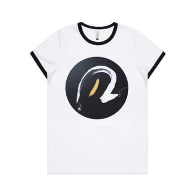 Black Gold White 1 - Womens - Womens Ringer Tee Thumbnail