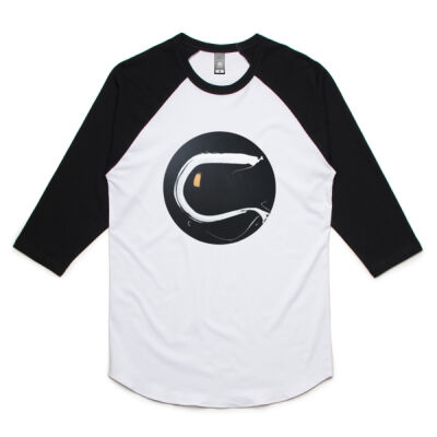 Black Gold White 2 - Womens - Unisex Raglan Tee Thumbnail