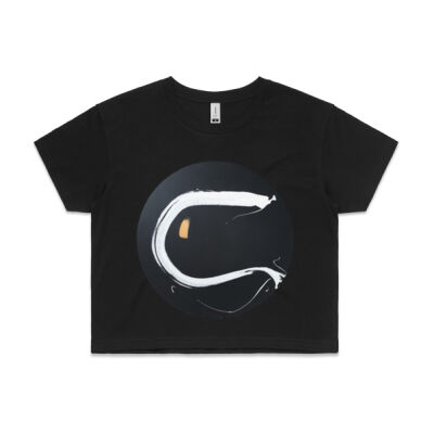 Black Gold White 2 - Womens - Womens Crop Tee Thumbnail