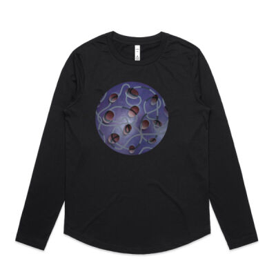 Purple Globe - Womens - Womens Curve Longsleeve Tee Thumbnail