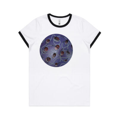 Purple Globe - Womens - Womens Ringer Tee Thumbnail