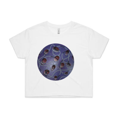 Purple Globe - Womens - Womens Crop Tee Thumbnail