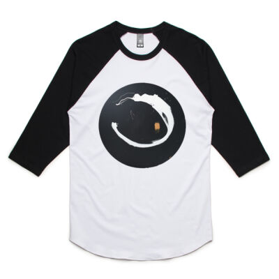 Black Gold White 3 - Mens - Unisex Raglan Tee Thumbnail