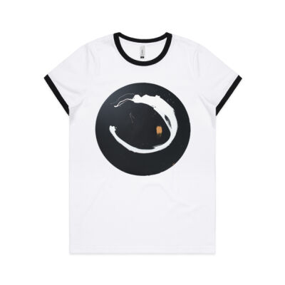 Black Gold White 3 - Womens - Womens Ringer Tee Thumbnail