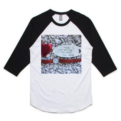 Irene mended these pants - Womens - Unisex Raglan Tee Thumbnail