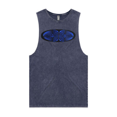 Blue Winding Weave 3 - Mens - Unisex Stone Wash Barnard Tank Thumbnail