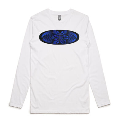 Blue Winding Weave 3 - Mens - Mens Ink Longsleeve Tee Thumbnail