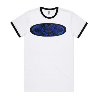 Blue Winding Weave 3 - Mens - Mens Ringer Tee Thumbnail