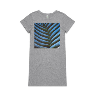 Blue Fronde 1 - Womens - Womens Mika Organic Short Sleeved Dress Thumbnail