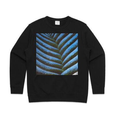 Blue Fronde 1 - Womens - Womens Premium Crew Thumbnail