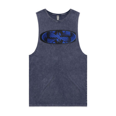 Blue Winding Weave 4 - Womens - Unisex Stone Wash Barnard Tank Thumbnail
