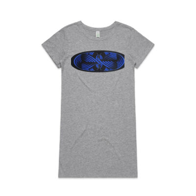 Blue Winding Weave 4 - Womens - Womens Mika Organic Short Sleeved Dress Thumbnail