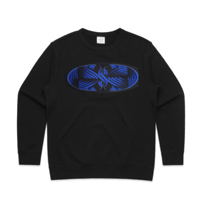 Blue Winding Weave 4 - Womens - Womens Premium Crew Thumbnail