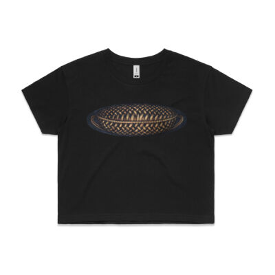 Gold Weave 1 - Womens - Womens Crop Tee Thumbnail