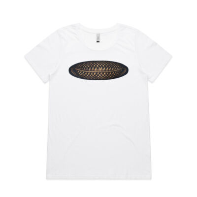 Gold Weave 1 - Womens - Womens Shallow Scoop Tee Thumbnail