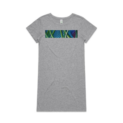 Tropical Forest 1 - Womens - Womens Mika Organic Short Sleeved Dress Thumbnail